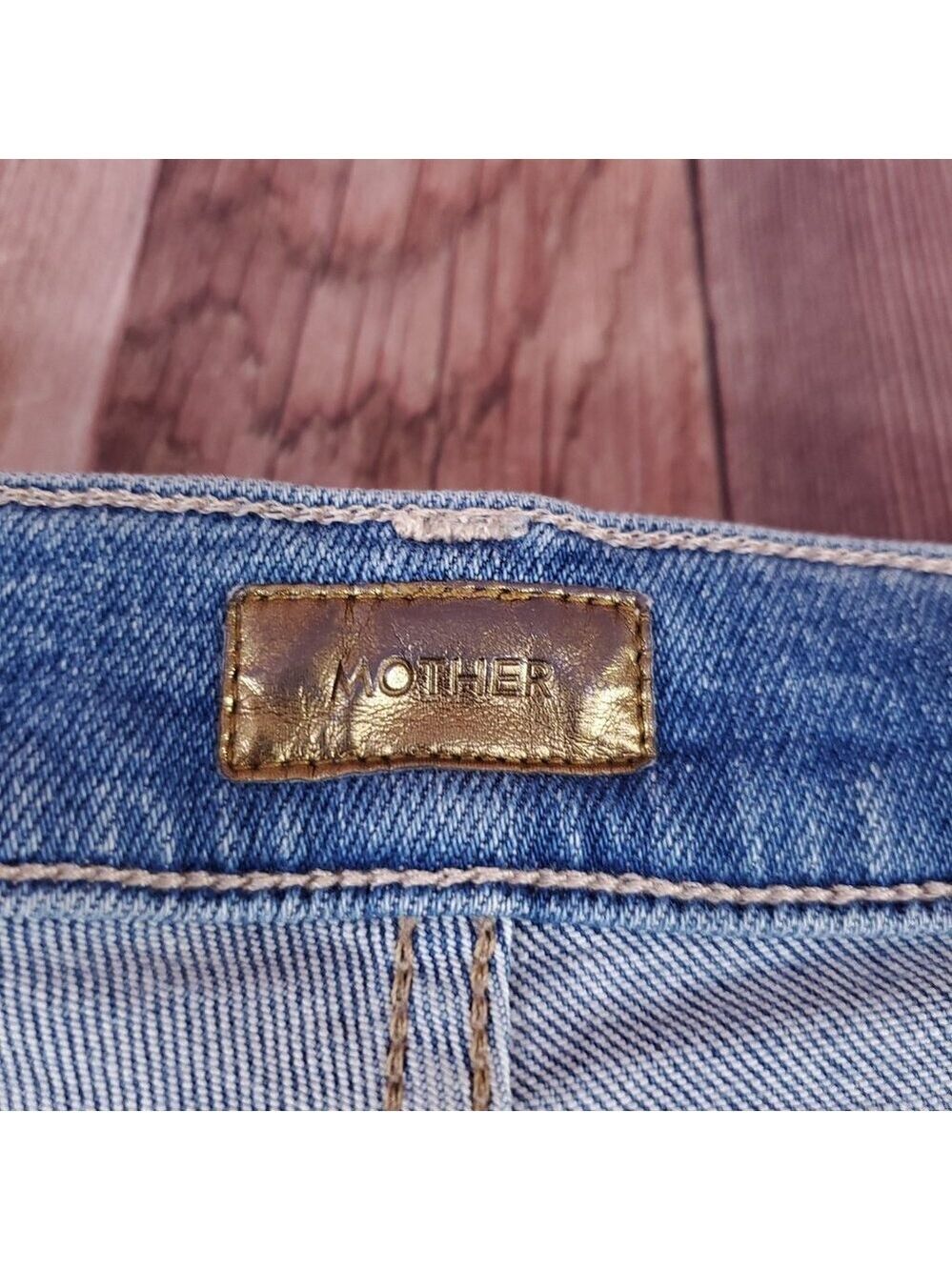 Mother Womens Size 27 The Tomcat Play Like A Pirate Straight Leg Jean Distressed - Picture 12 of 16